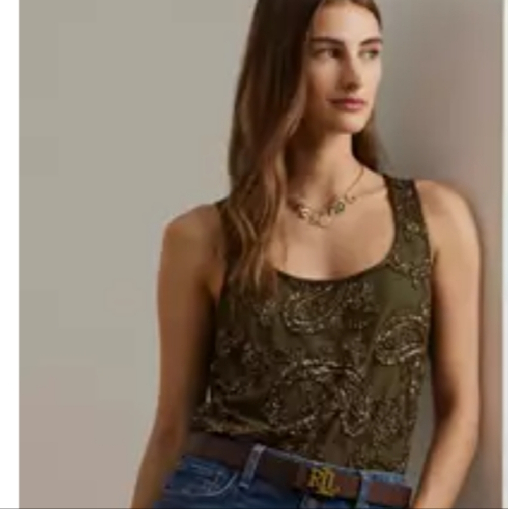 Lauren Ralph Lauren Women's Paisley Sequined Mesh